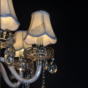 Abat-jour en tissu de décoration moderne lustre de luxe Offre Spéciale la lampe en cristal de lumière de villa petit éclairage de lustre pour le prix de gros - Product Image 5