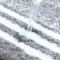 Tapis de salle de bain en peluche super doux et de luxe pour la maison, lavable et antidérapant, en polyester massif.