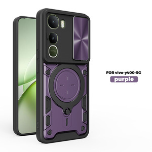 Vivo y400 5g עיצוב שריון tpu + תיק טלפון נייד במקרה טלפון נייד עם מעמד מסתובב & רכב הר מגנט shockproof - Product Image 6