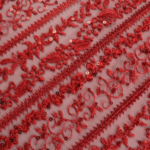 Sequin Wedding vải đỏ <span class=keywords><strong>Net</strong></span> Tulle ngọc trai Wedding Dress vải - Product Image 3