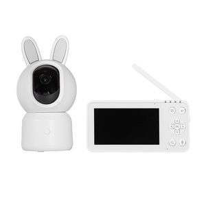Telecamera di Sicurezza WiFi Tuya Smart Home per Bambini e Animali Domestici con Schermo LCD da 4,5 Pollici, <span class=keywords><strong>Zoom</strong></span> PTZ, Sensore di Temperatura e Ninna Nanna - Product Image 1