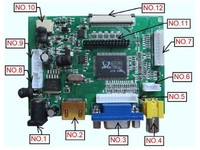 Carte de contrôle LCD FHD LVDS RTD2660 V.1 1280*800, prend en charge l'entrée de signal LVDS, alimentation 12V, 60Hz