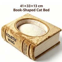 Lit pour chat PAIPET en forme de livre créatif, en peluche douce et épaisse, coussin de couchage pour chat, fournitures pour animaux de compagnie en gros OEM