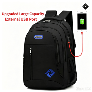 Sac à dos pour ordinateur portable résistant à l'eau avec port USB, grande capacité, sac à dos souple pour l'école, les voyages, le bureau - Product Image 3