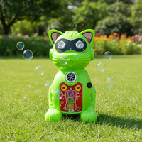 Machine à bulles pour enfants Naughty Dog, matériau PE, capacité 5L, 1 passager, rouge/vert, modèle à brancher/à piles HW-PPJ3