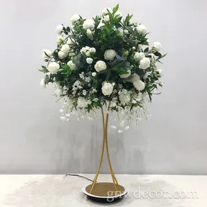 Mesa artificial de recepção, outras flores e plantas decorativas decorativas, arranjo de mesas de casamento, suporte de flores