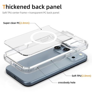 เคสโทรศัพท์ใสแม่เหล็กสำหรับ iPhone 17 Pro Max ยี่ห้อ <span class=keywords><strong>Bayer</strong></span> สำหรับ iPhone 16 ป้องกันรอยเหลือง ทนทาน ป้องกันการกระแทก - Product Image 2