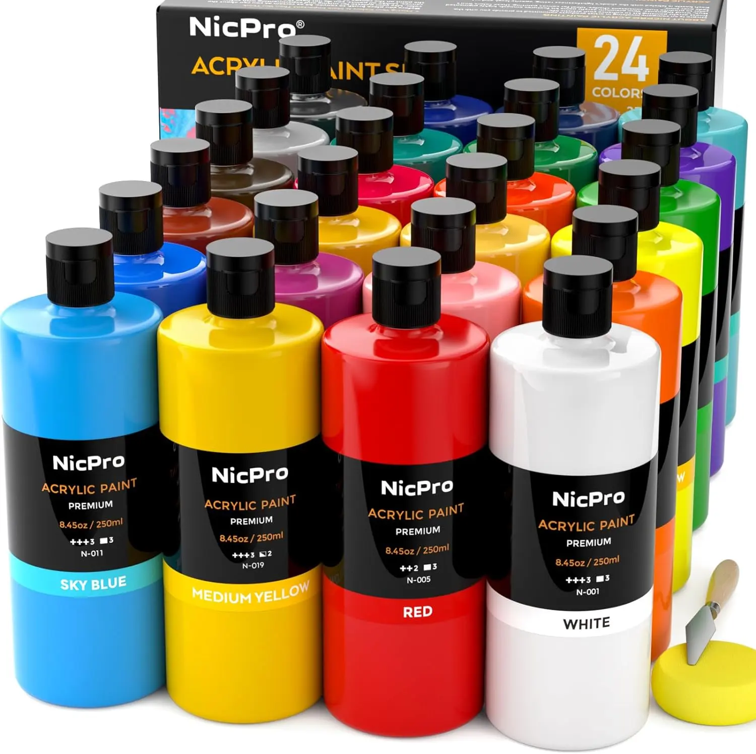 Factory wholesale High Quality 500ml Bottle Packaging Professional Acrylic Colour Artist Painting Set
