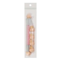 Pinceau éponge acrylique double-tête pour nail art, stylo de mélange pour dégradé, effet vignettage, aquarelle, points de couleur, manche en plastique