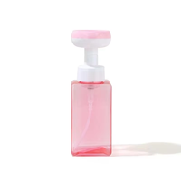 Bouteilles colorées de mousse de main en plastique de vente chaude 250ml bouteille de pompe de forme carrée en plastique sans air bouteilles de soins personnels en plastique