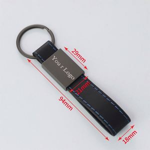 Factory Wholesale Luxury Customizable Logo PU Leather Keychain Carabiner <b>Keyring</b> Metal Accessories for Car Brand Promotional - Product Image 4