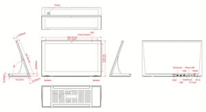 Conception en forme de L Multi-Touch Android 8.1/9.0 Tablette PC 13.3 pouces 15.6 pouces 17.3 pouces NFC Interface USB 4GB WiFi Caméra frontale - Product Image 6