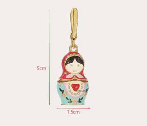 <span class=keywords><strong>Collar</strong></span> con Colgante de Huevo Fabergé de Muñeca Matrioshka Rusa Esmaltada a Color, Chapado en Oro Metálico, Joyería Elegante para Mujer - Product Image 1