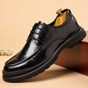 Chaussures en cuir décontractées et habillées pour hommes, style britannique, confortables, haut de gamme, pour mariages et cérémonies - Product Image 2