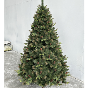 Albero di Natale Bicolore 210cm (7ft) per Mercato Europeo, Completamente Ignifugo 5T 7T in PE Artificiale - Product Image 3