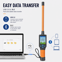 Lecteur de puce RFID LF 134,2 KHz ISO11784/85 FDX HDX EMID pour balises auriculaires d'animaux avec stockage de 20 000 données pour le suivi du bétail
