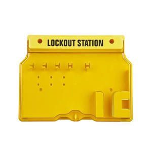 ロトプラスチック壁に取り付けられたロックアウトTagout駅イエロー10台の南京錠 - Product Image 4