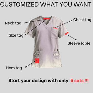 Dik Yaka Fermuarlı Doktor Hemşire Forması Ameliyathane Tek Renk Ameliyat Önlüğü Kadın Erkek Forma Üstü Pantolon Takımları - Product Image 6