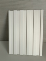 Panneau mural rainuré en WPC blanc mat, revêtement mural imperméable, décoration intérieure, fond de télévision, décoration de la maison avec design graphique