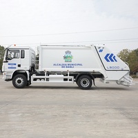 Camion à ordures comprimé Diesel automatique SHACMAN L3000 4*2 210HP avec 14 assainissement carré nouvel état moteur Weichai