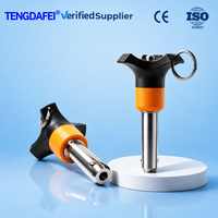 Gimbal de trépied photo sans filetage à fixation rapide en acier inoxydable 304 de précision CNC avec broche de positionnement anti-rotation à verrouillage par boule