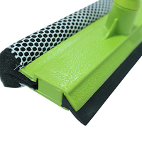 Nettoyeur de vitres de voiture en plastique vert, grattoir manuel, essuie-glace, nettoyeur de vitres ménager, raclette à vitres avec éponge