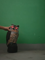 Répulsif d'oiseaux électrique extérieur en forme de hibou avec contrôle des insectes pour l'automne