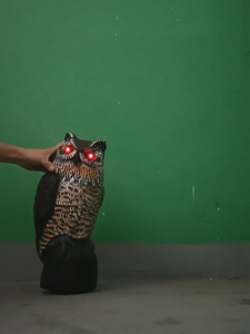 Outdoor Solar Owl Shaped Scarecrow <strong>Electronic</strong> <strong>Bird</strong> Deterrent - Product Image 4