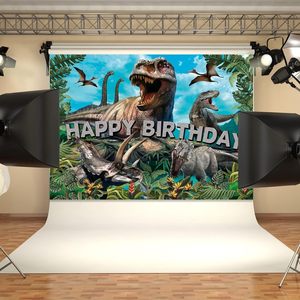 Dinosaurier Geburtstagsparty Hintergrund Dekoration Dinosaurier-Welt Banner Tier-Thema Kinder Rosa Papier Weihnachtsdekoration - Product Image 4