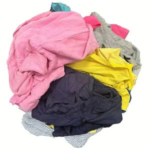 Chiffons d'essuyage en coton 100% de seconde main, couleurs mélangées, absorbants eau et huile, en balles, vente en gros JES 2024 - Product Image 3