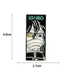 Nouvelle conception, épingles en métal cloisonné de haute qualité, thème anime Love <span class=keywords><strong>Serpent</strong></span> Hashira Obanai Mitsuri, artisanat métallique pour la décoration de sac à dos - Product Image 5