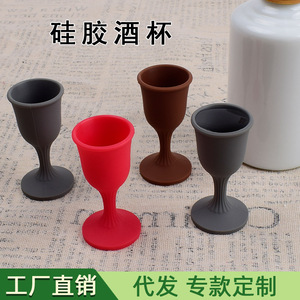 Verre à liqueur en silicone 10 ml, mini verre à shot sur pied pour spiritueux, utilisation en soirée, anti-chute, gobelet à vin portable - Product Image 3