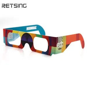 Wholesale Paper 3d Anaglyph Chromadepth Glasses Disposable With Customized Printing