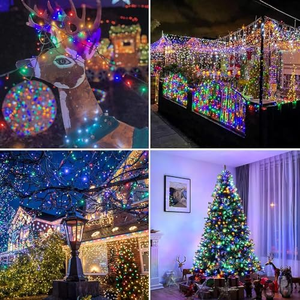 Décorations de Noël en promotion, 10 mètres, 100 ampoules LED, lumières de Noël sans fil, Luces De Navidad - Product Image 4