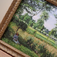 Tableaux muraux vintage Paysages européens Fleurs Décoration de mariage encadrée en bois Toile Décoration intérieure