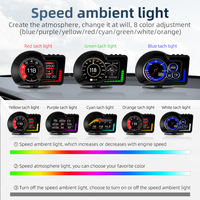 Precio de promoción Nuevo F15 HUD Universal Car GPS Auto Display Diseño moderno LCD Car Gauge para temperatura OBD2 para automóviles