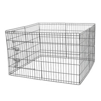 Parc de jeu pliable pour animaux de compagnie, panneaux de clôture modulaires en fil soudé pour chiens en extérieur