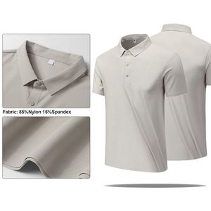 Polo unisexe en soie glacée à séchage rapide avec logo personnalisé pour couples – T-shirt respirant d'été - Product Image 3