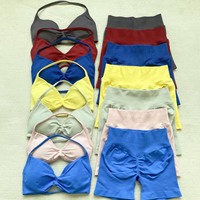 Ensemble de fitness personnalisé 2 pièces à motif uni pour femme – Vêtements de sport respirants, à séchage rapide et anti-transpiration en nylon pour la gym