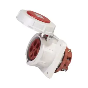 Red 63a 3 Phase Socket Hot Sell Saipwell IP67 Outdoor ABS Industrial Plug Socket Manufacturers Coupler Box