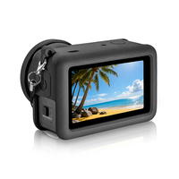 Étui de protection en silicone pour caméra d'action DJI Osmo Action 6 avec capuchon d'objectif, sangle de poignet et ouverture latérale à dégagement rapide