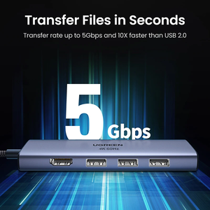 UGREEN CM511 <span class=keywords><strong>HUB</strong></span> USB C 4K60Hz Tipo C a HDMI 2.0 Lector de Tarjetas SD/TF <span class=keywords><strong>HUB</strong></span> USB Adaptador USB 3.0 para <span class=keywords><strong>MacBook</strong></span> Pro <span class=keywords><strong>Air</strong></span> <span class=keywords><strong>M2</strong></span> - Product Image 3