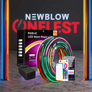 Control de aplicación inteligente RGBIC LED tiras de luz de neón 5V USB IP67 impermeable WS2812B tipo PVC <span class=keywords><strong>Kit</strong></span> completo para sala de juegos señal de neón Epistar - Product Image 5