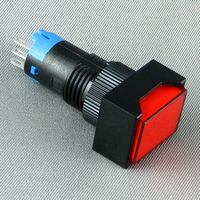 Interrupteur à bouton-poussoir momentané en plastique de 12 mm avec lampe LED, fourni par l'usine