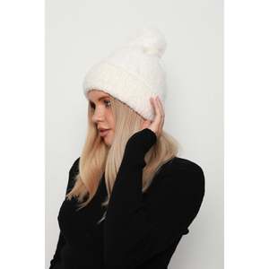 Berretto importato Luminos <span class=keywords><strong>Butik</strong></span> bianco foderato in lana con pompon BERE1136-White99 - Product Image 5