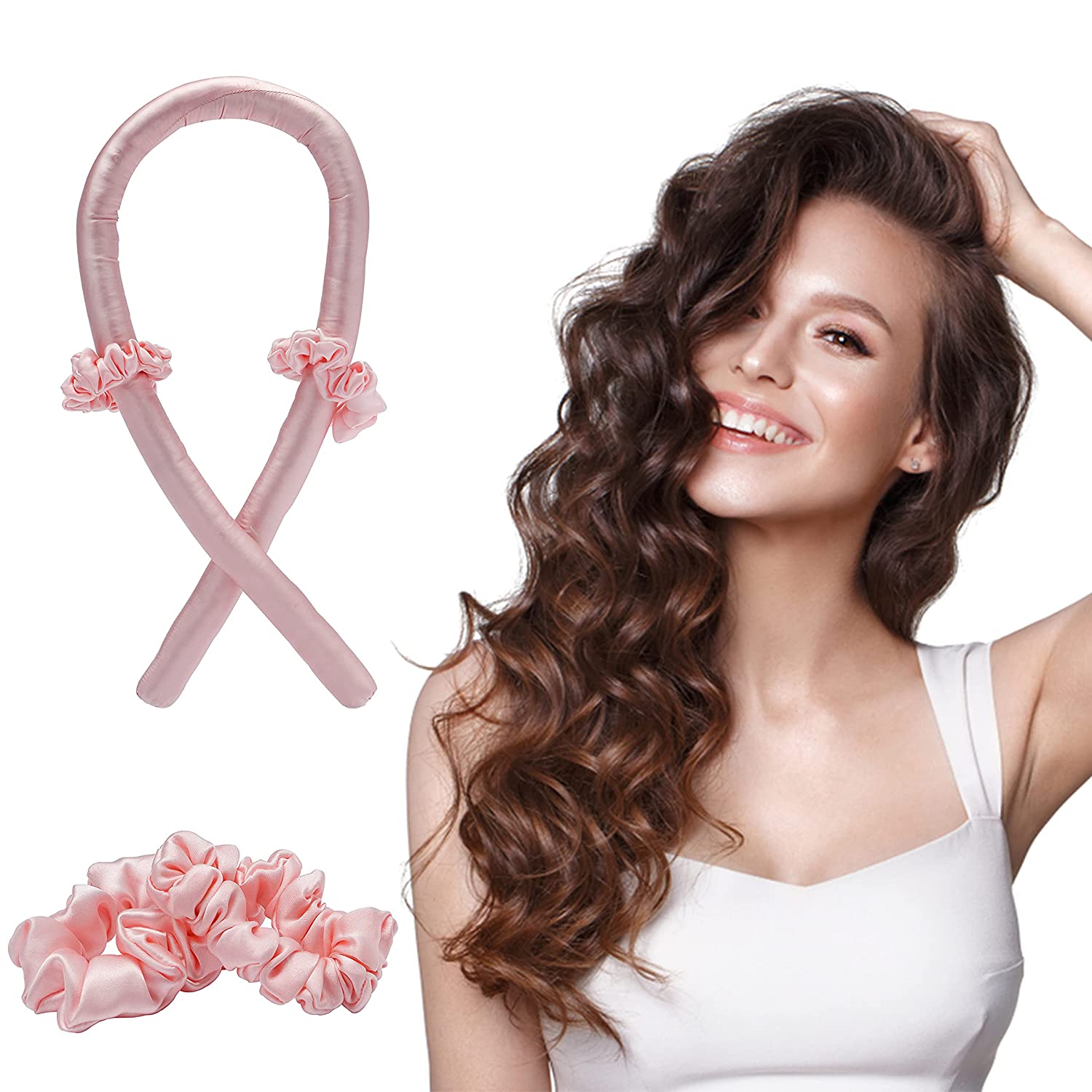 Лента для завивки и гибкие стержни мягкие волнистые пенные ролики для волос шелковые завитки повязка на голову для сна стильные бигуди для волос