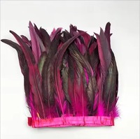 Plumes de queue de coq colorées de 30-35 cm pour accessoires de costume de carnaval, de fête, de danse et de vêtements