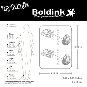 Tatuaggio Semipermanente Impermeabile Personalizzato Boldink con Scritte Estetiche Anatomiche a Tema Cuore, Cervello, Equilibrio, Braccio, <span class=keywords><strong>Avambraccio</strong></span> e Polso - Product Image 5