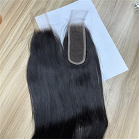 Highknight Cheveux Vierges avec Closure en Dentelle HD 2x6, Cheveux Vierges à Cuticules Alignées, Frontal en Dentelle HD Film 13*4 13*6 avec Bundles