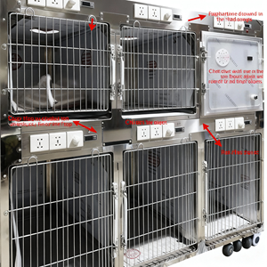 LEKANG ACQY-04 Gabbia per Cani in Acciaio Inox per Cliniche Veterinarie Certificata CE Alimentazione a Corrente Elettrica Garanzia di 2 Anni Sei Posizioni - Product Image 6